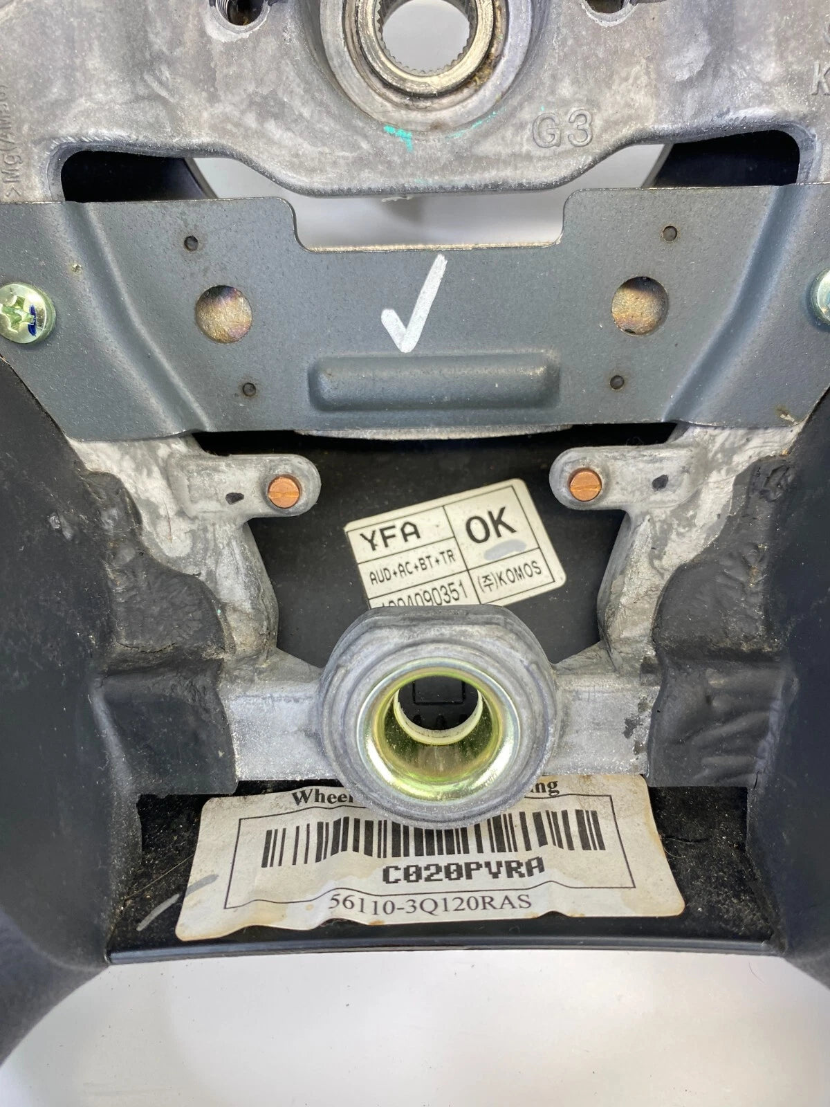 11-14 HYUNDAI SONATA STEERING WHEEL W/ AUDIO & CRUISE CONTROL SWITCH 56110-3Q120