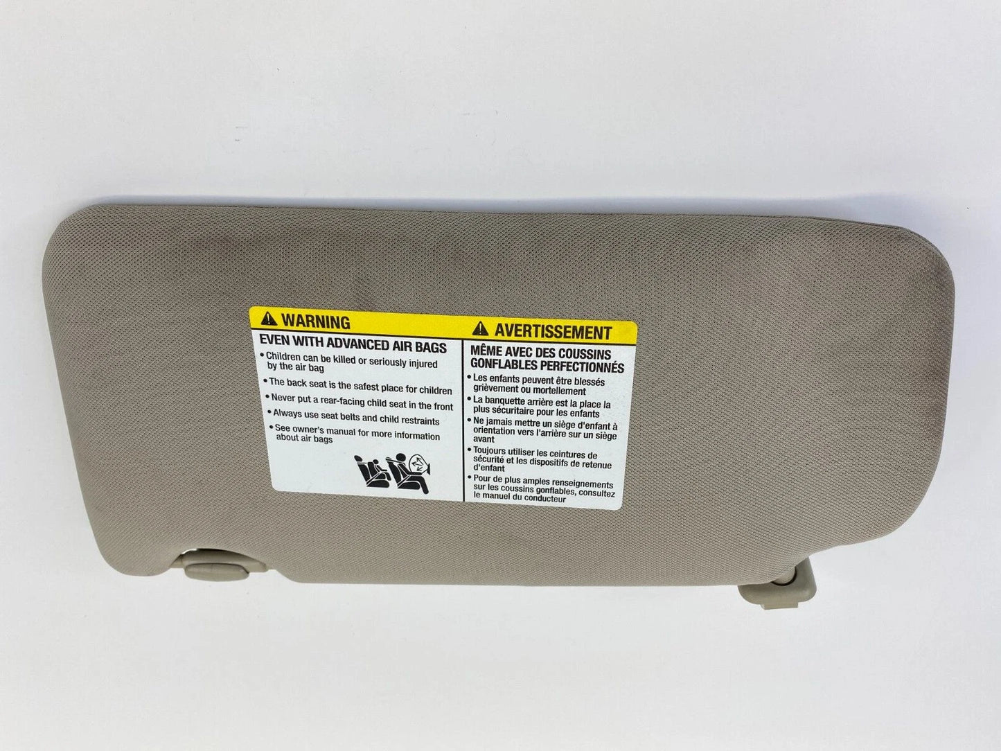 08 09 NISSAN ALTIMA SEDAN FRONT RIGHT PASSENGER SIDE SUNVISOR SUN VISOR SHADE
