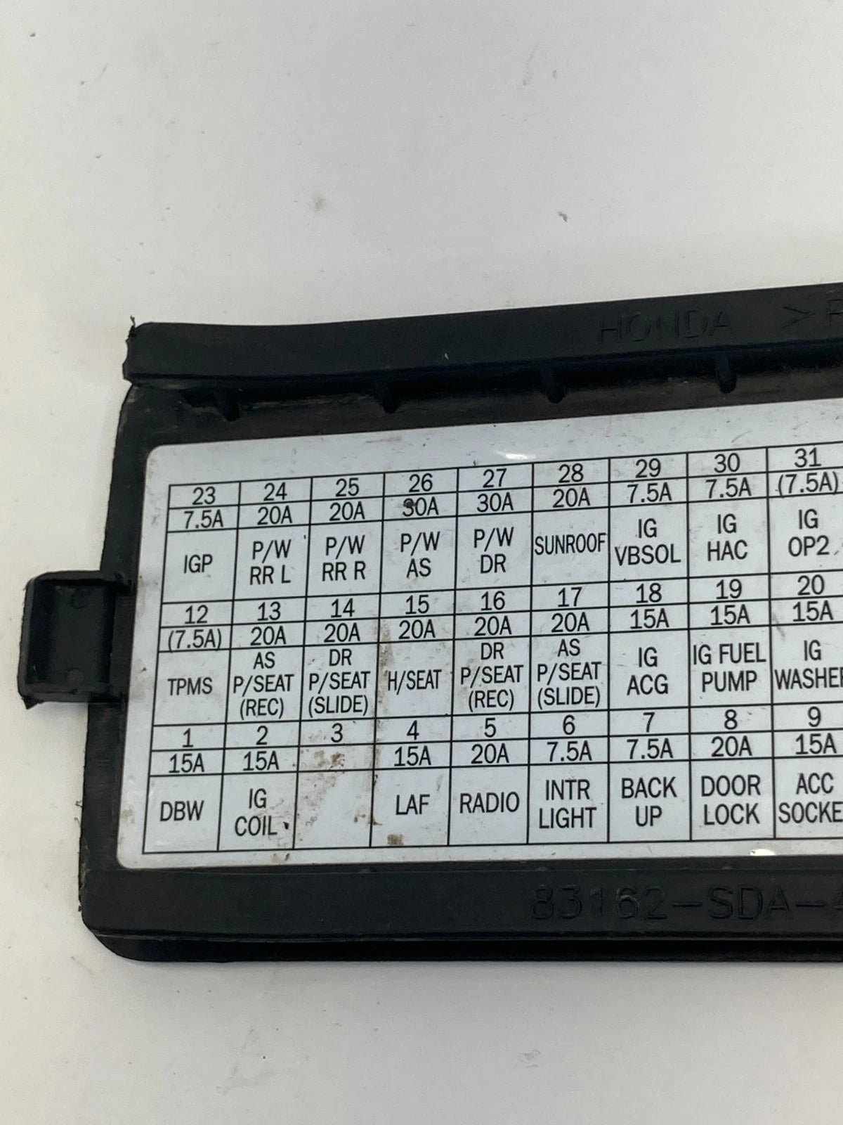 2004-2008 Acura TL Interior Cabin Fuse Box Cover Bezel Trim 83162SDAA000 OEM