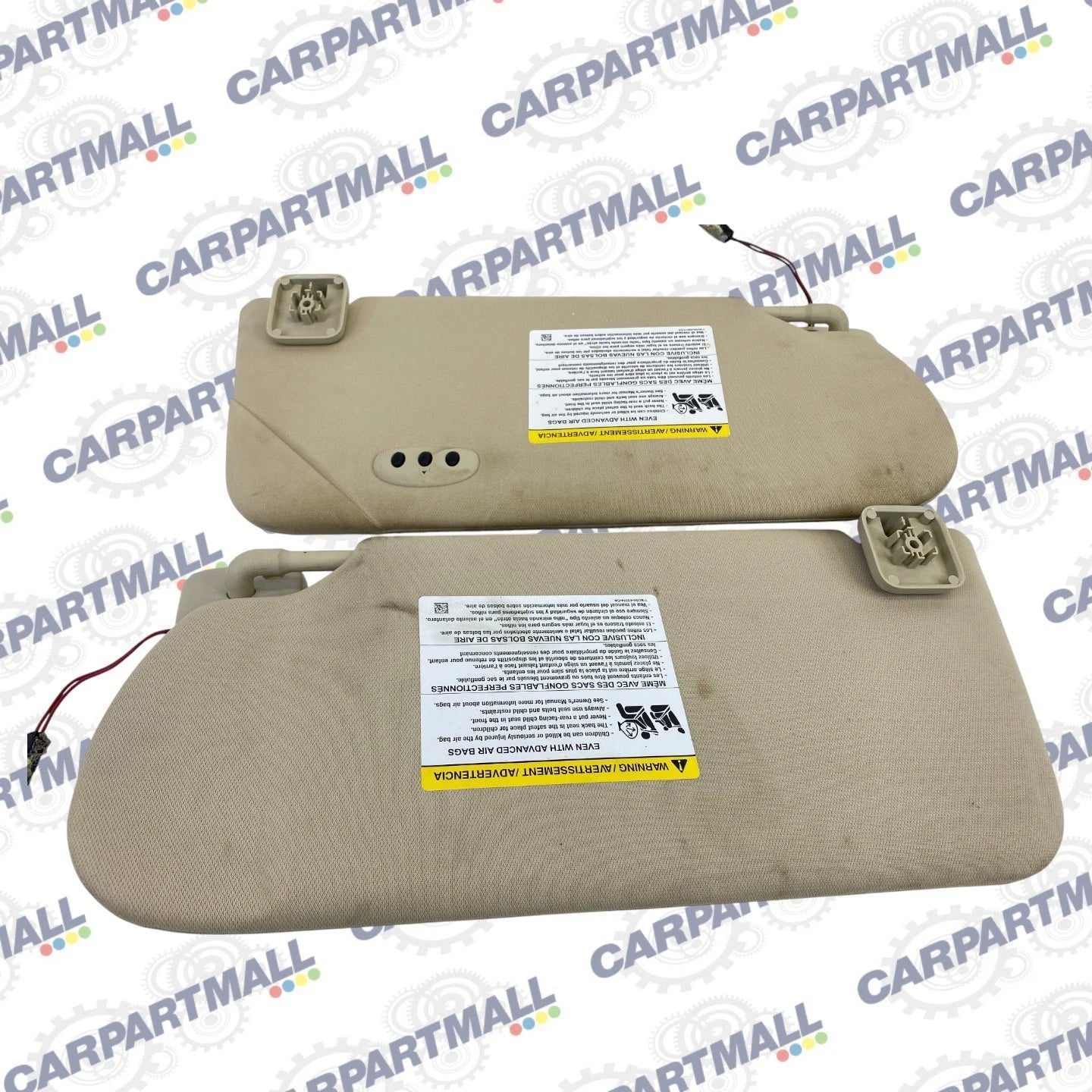 2013-2019 FORD FLEX LEFT & RIGHT SIDE SUNVISOR SHADE SET PAIR W /GARAGE OPENER