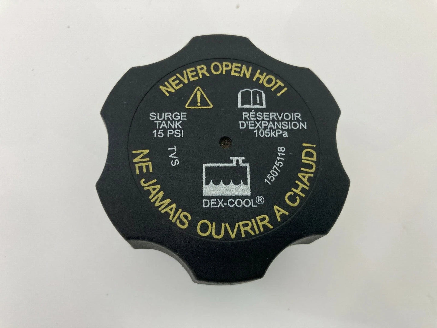 07-09 SATURN AURA ENGINE RADIATOR COOLANT RESERVOIR TANK CAP LID 15075118 OEM