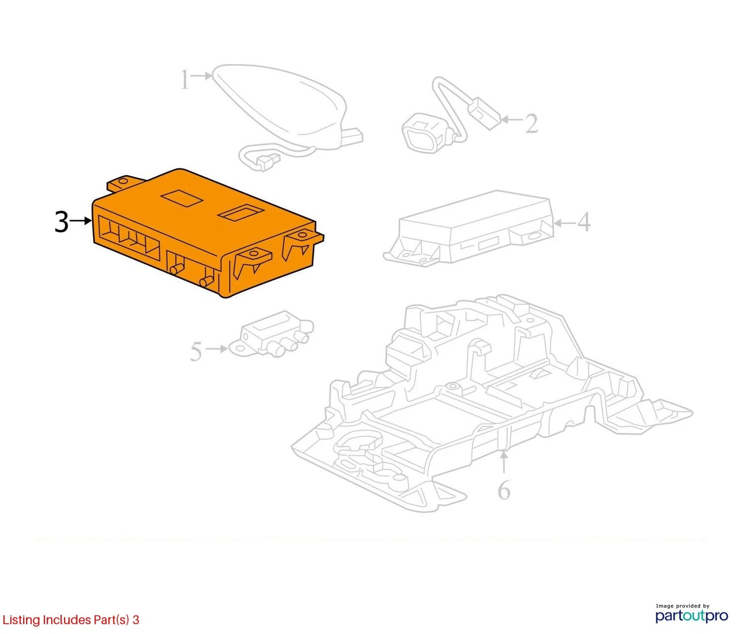 2015 2016 CHEVROLET EQUINOX TELEMATICS CONTROL MODULE FRONT OEM FACTORY 23395662