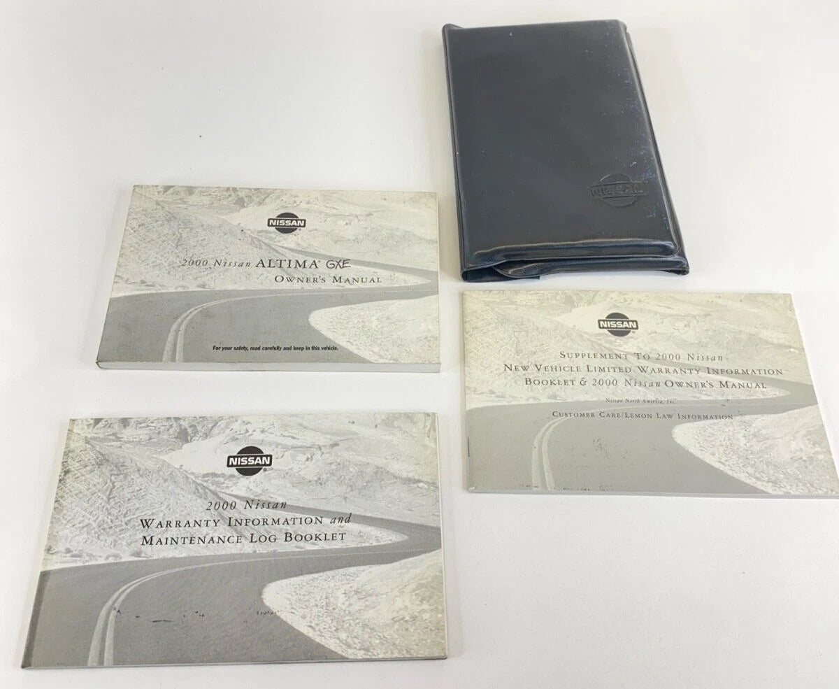 2000 00 NISSAN ALTIMA GXE OWNERS MANUAL WARRANTY INFORMATION BOOKLET SET W/ CASE