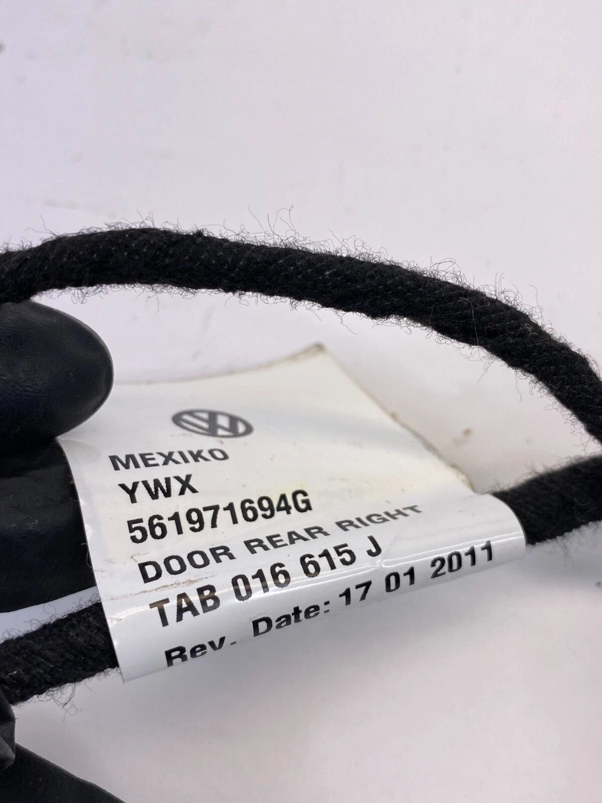 2012-2015 VW VOLKSWAGEN PASSAT REAR RIGHT DOOR HARNESS WIRE WIRING 561971694G