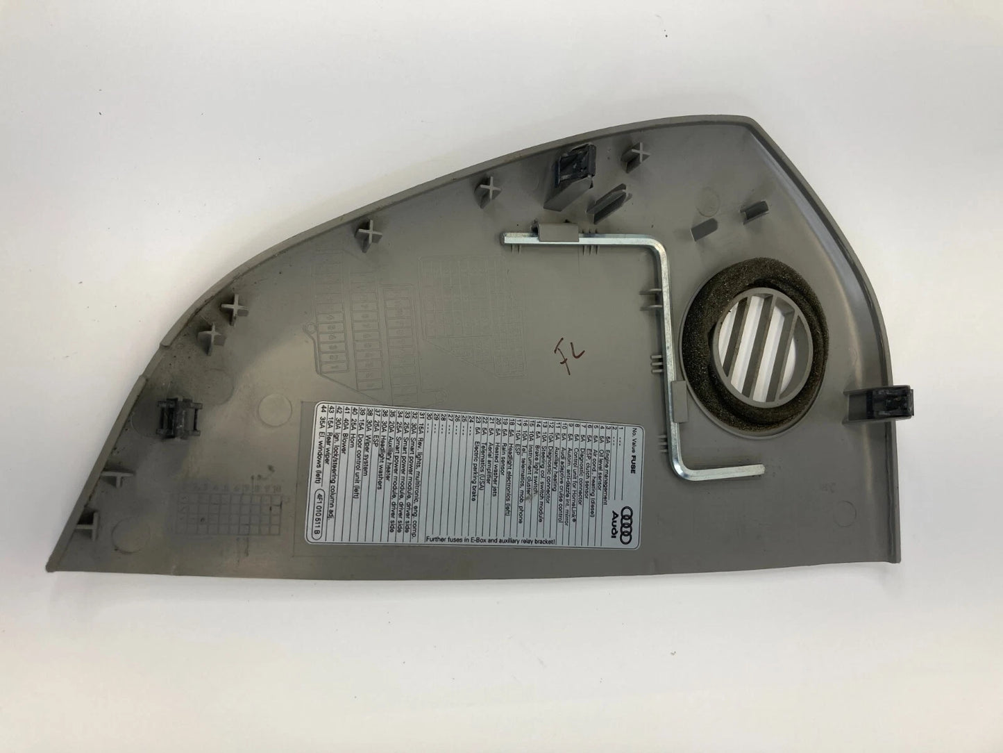 05-07 AUDI A6 QUATTRO DASH LEFT DRIVER END CAP BEZEL FUSE BOX COVER 4F0-857-085