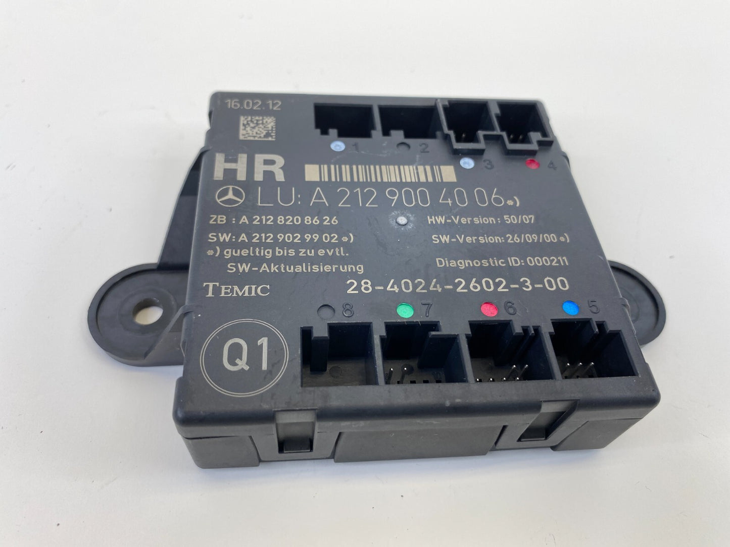 2006-2016 Mercedes-Benz E350 Rear Right Side Door Control Module A2129004006