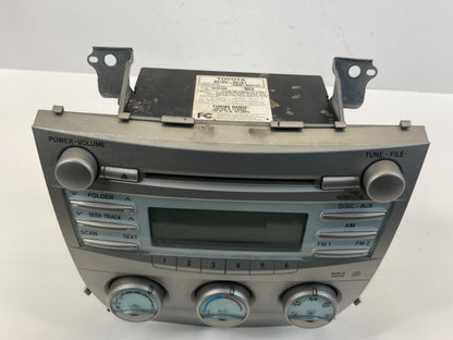 07-09 Toyota Camry Radio AM/FM CD Player Receiver AC Climate Control 86120-06181