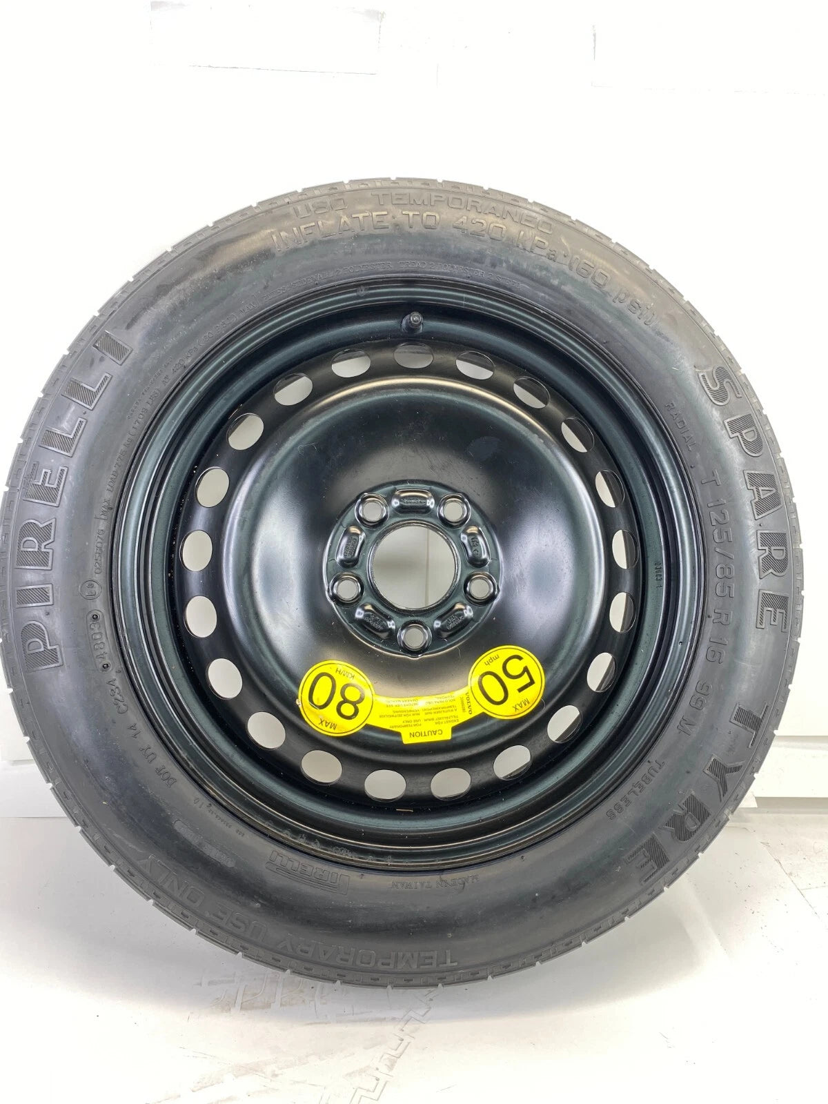 2004-2010 VOLVO S40 06-13 C70 08-13 C30 SPARE TIRE COMPAT DONUT T125/85R16 16"
