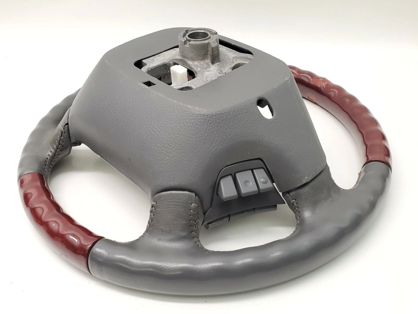 2007 2008 HYUNDAI AZERA STEERING WHEEL W/ CRUISE & RADIO CONTROL GREY WOOD OEM