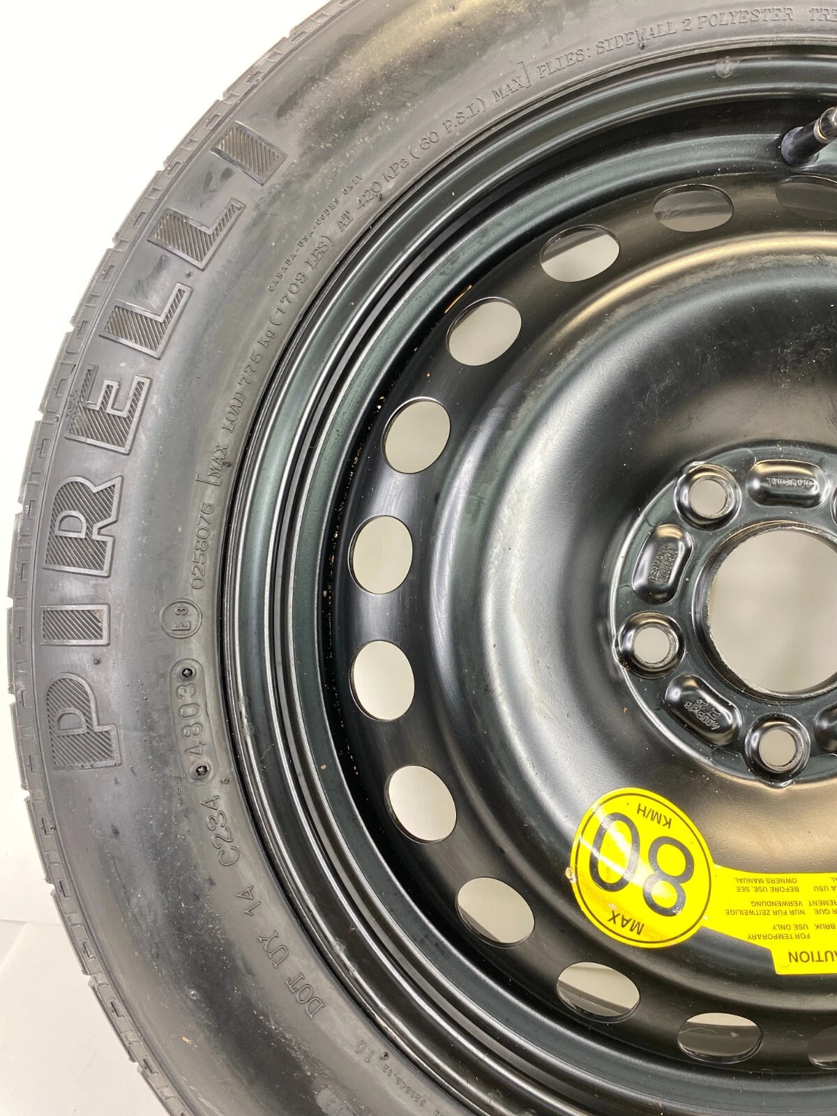 2004-2010 VOLVO S40 06-13 C70 08-13 C30 SPARE TIRE COMPAT DONUT T125/85R16 16"