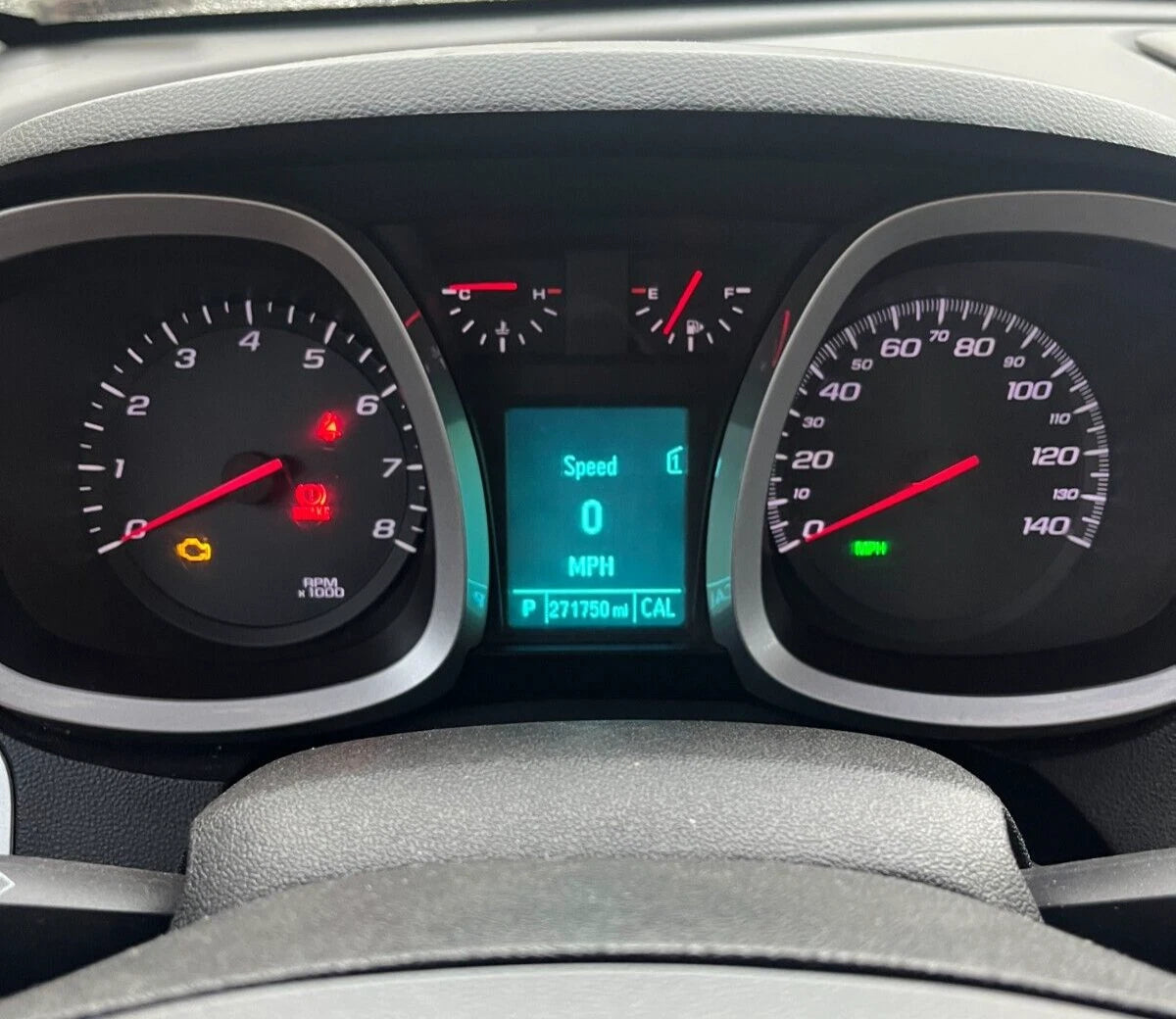 2012 CHEVY EQUINOX 2.4L AT SPEEDOMETER INSTRUMENT CLUSTER GAUGES 271K 20907580
