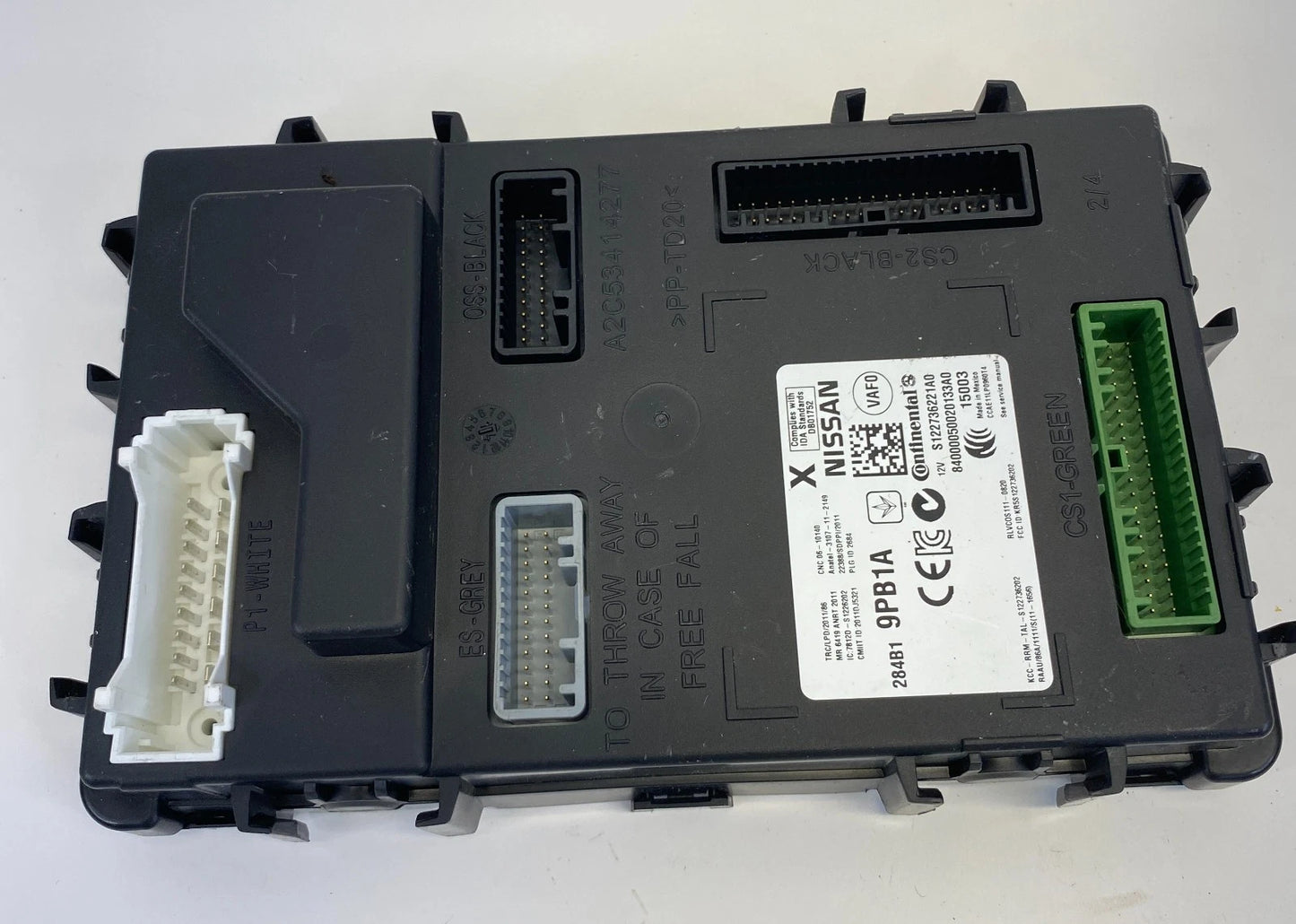 2014-2016 NISSAN PATHFINDER 3.5L BODY CONTROL MODULE COMPUTER BCM 284B19PB1A OEM