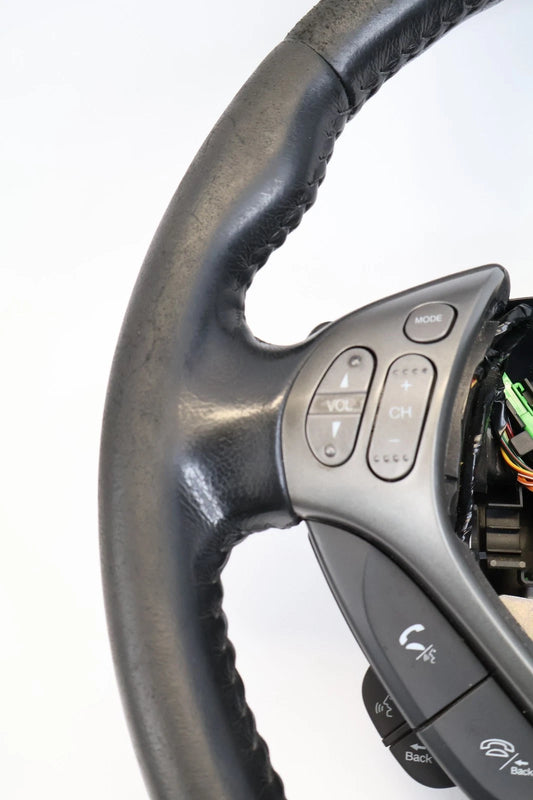 2007 2008 ACURA TL TYPE S STEERING WHEEL W/ PADDLE SHIFTERS BLACK LEATHER OEM