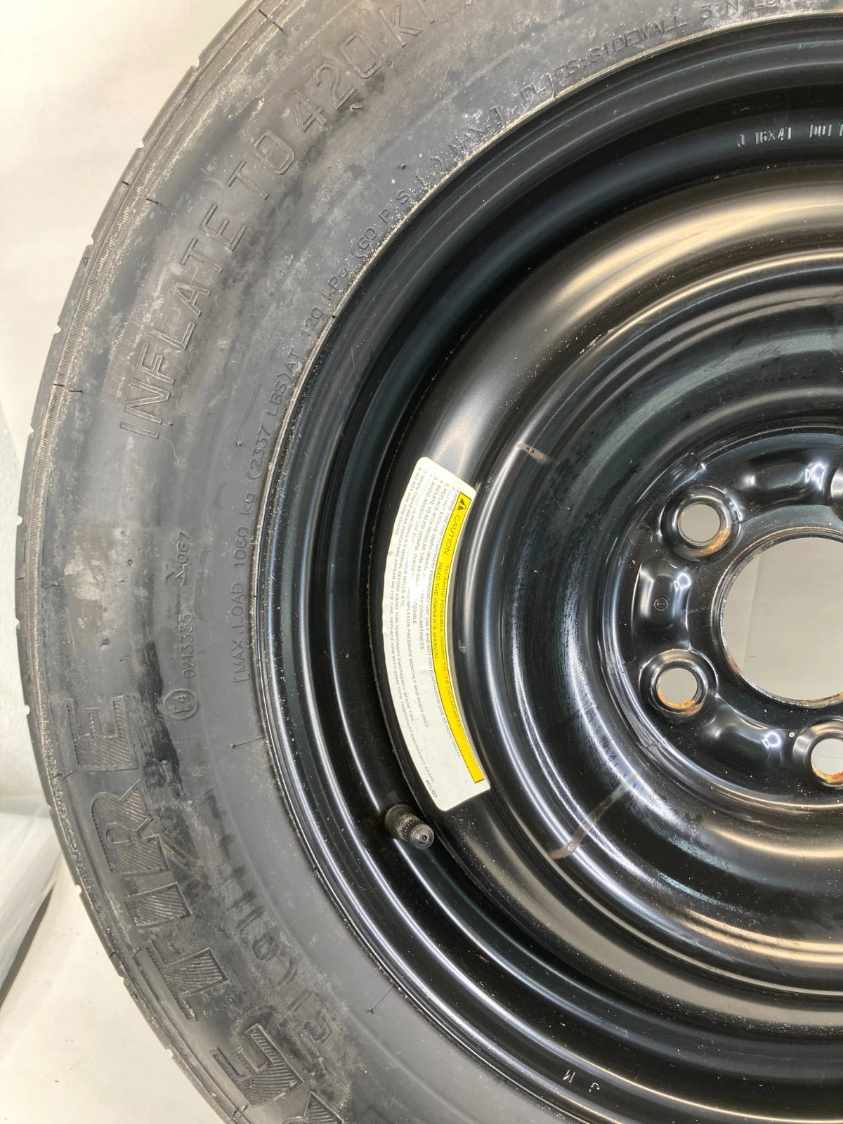 2014 2015 NISSAN ROGUE SELECT SPARE TIRE COMPACT DONUT WHEEL T155/90D16 110M OEM