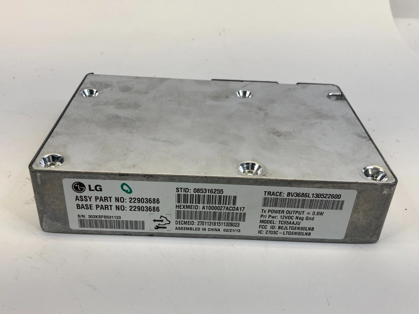 2013 CHEVROLET SONIC COMMUNICATION ONSTAR CONTROL MODULE 22903686 OEM