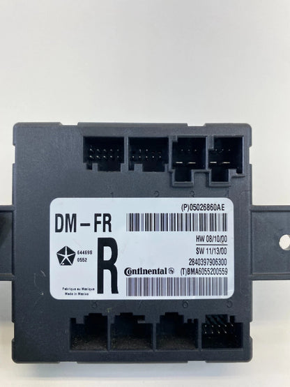 2008-2016 CHRYSLER TOWN COUNTRY FRONT RIGHT DOOR CONTROL MODULE OEM P05026860AE