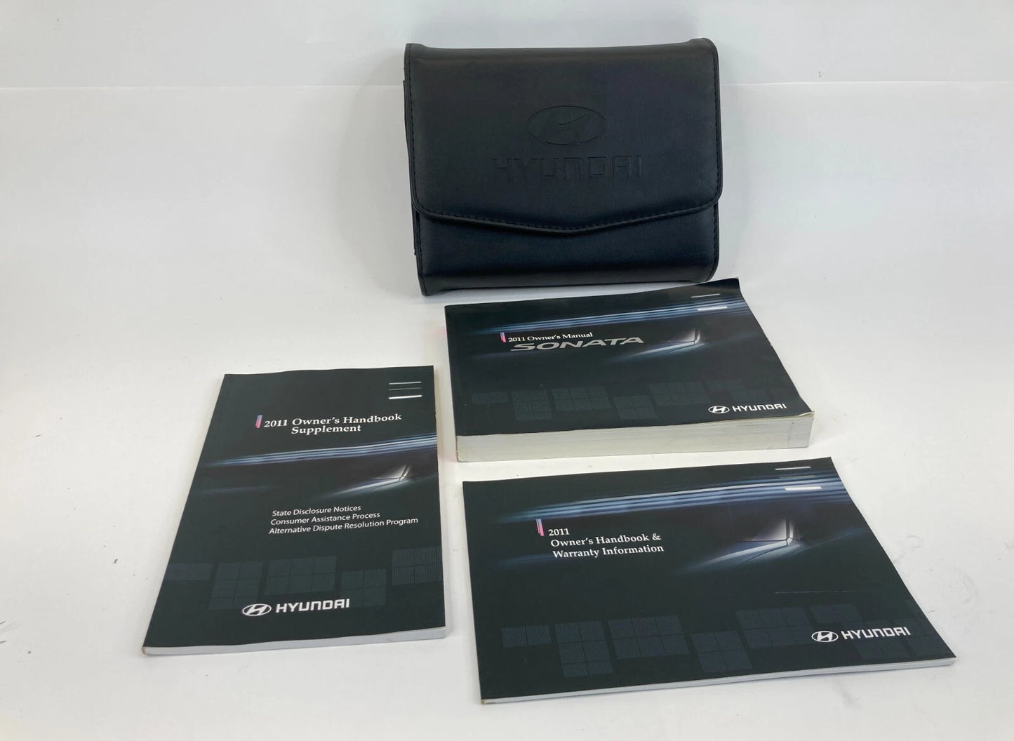 2011 HYUNDAI SONATA OWNER'S MANUAL GUIDE HANDBOOK WARRANTY INFO SET W/ CASE