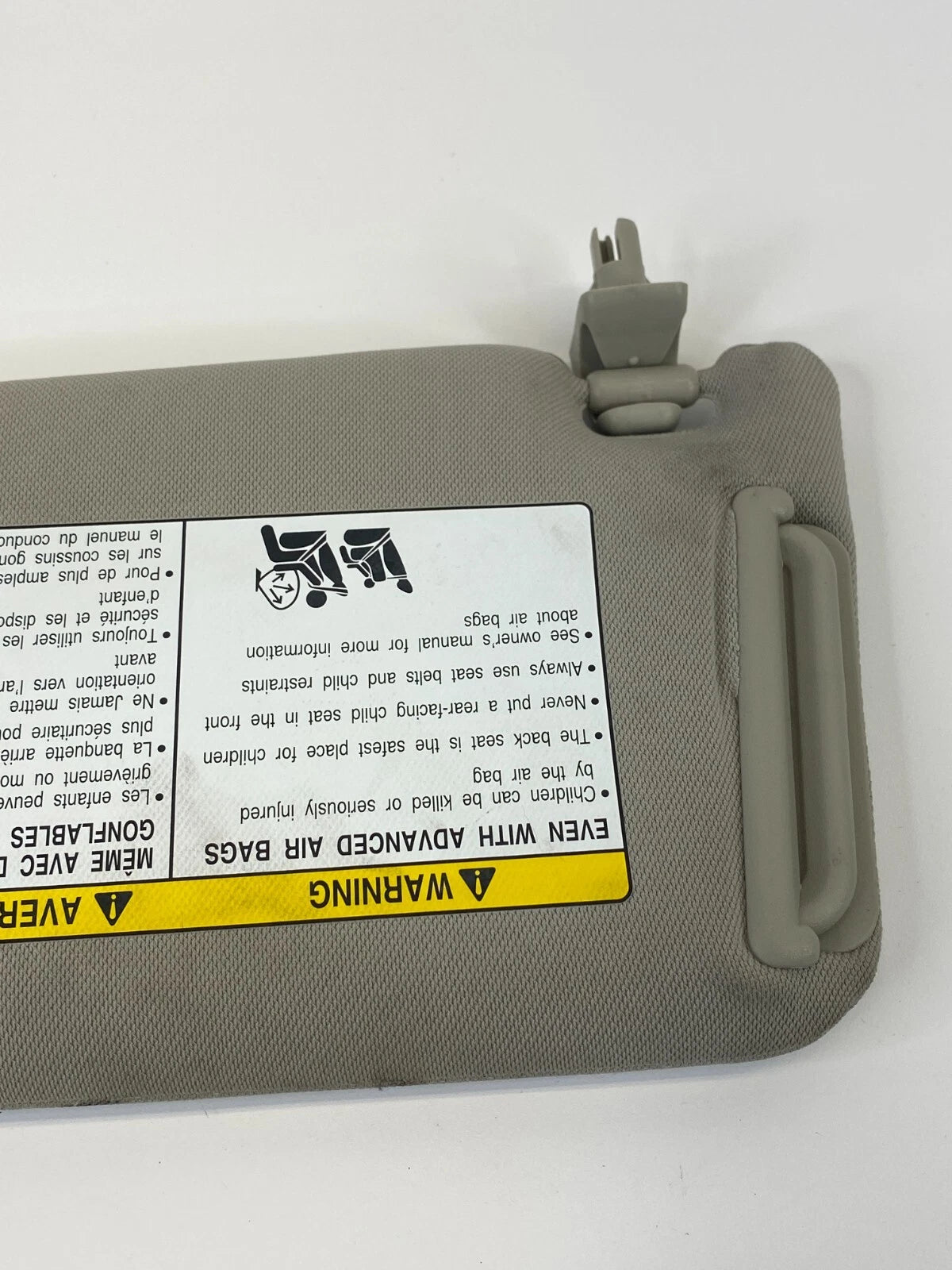 2007 2008 INFINITI G35 SEDAN RIGHT SUNVISOR PASSENGER SUN VISOR ILLUMINATED OEM
