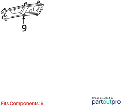 05-11 AUDI A6 QUATTRO FRONT RIGHT SIDE INNER DOOR HANDLE W/ BEZEL 4F0837020C OEM