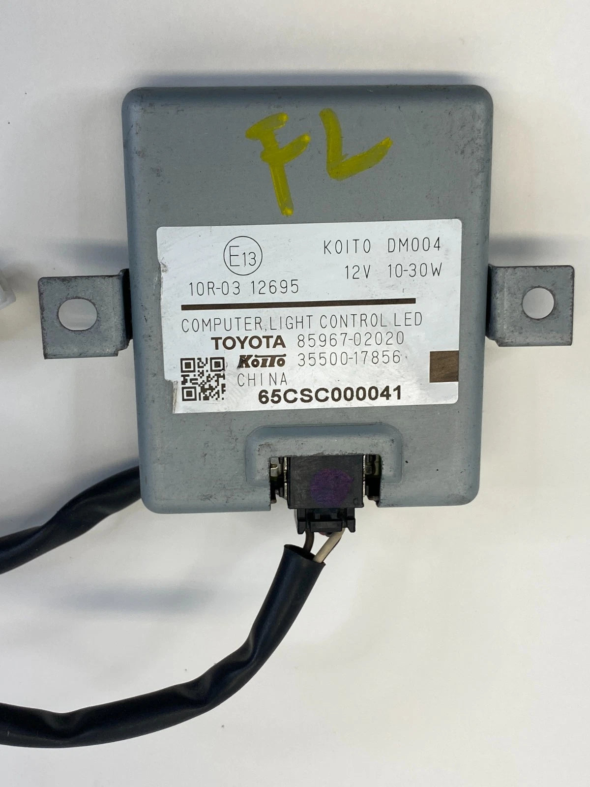 14-17 TOYOTA COROLLA FR LEFT LED HEADLIGHT BALLAST CONTROL MODULE 859672020 OEM
