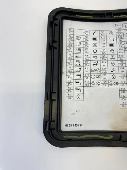 07-13 MINI COOPER INTERIOR GLOVE BOX FUSE PANEL ACCESS COVER LID 61353455941 OEM