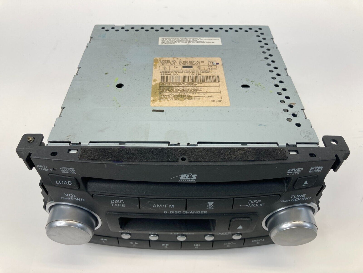 2005 2006 05 06 Acura TL AM FM Radio Player 6 Disc CD Receiver 39100-SEP-A010