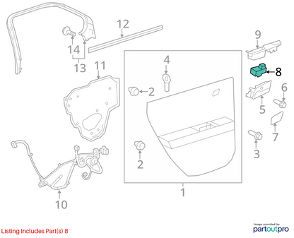 2011-2016 CRUZE LACROSSE REAR RIGHT SIDE POWER WINDOW SWITCH BUTTON 20933566
