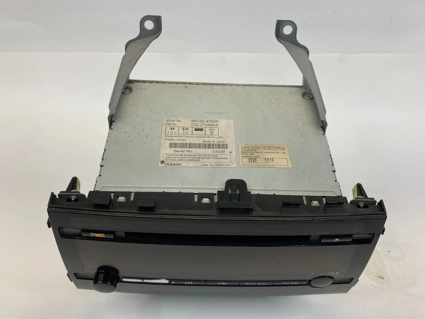 2006-2009 TOYOTA PRIUS AM FM CD PLAYER RADIO RECEIVER UNIT 86120-47200 OEM