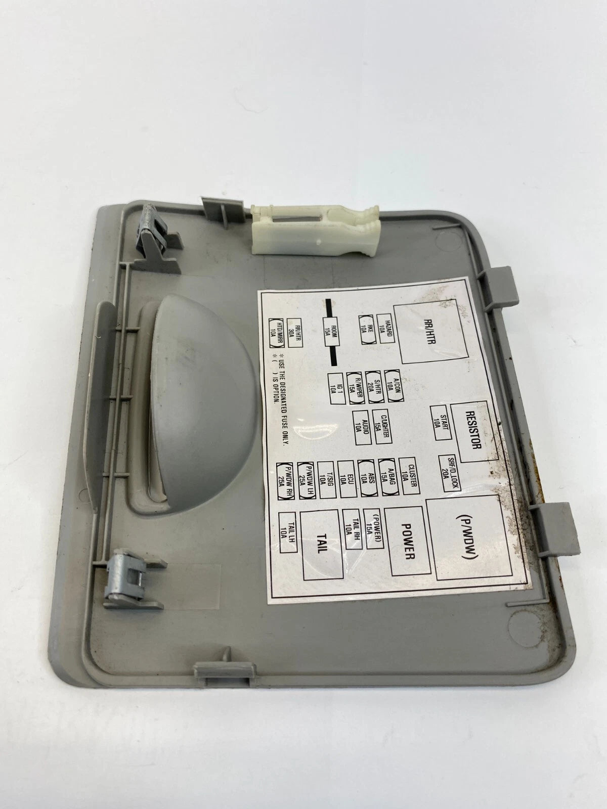 2004-2009 KIA SPECTRA DASH INSTRUMENT PANEL FUSE BOX ACCESS COVER DOOR LID PANEL