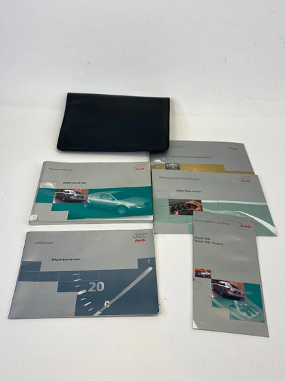 2000 AUDI A6 OWNERS MANUAL QUICK REFERENCE GUIDE BOOK SET W/ CASE OEM