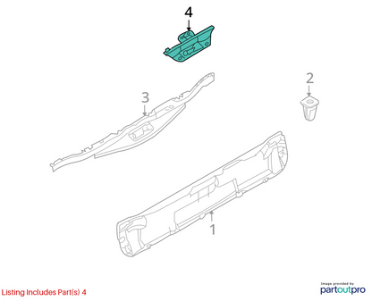 2007-2013 BMW X5 REAR TRUNK DECK LID LOCK LATCH COVER TRIM PANEL 51497177378 OEM