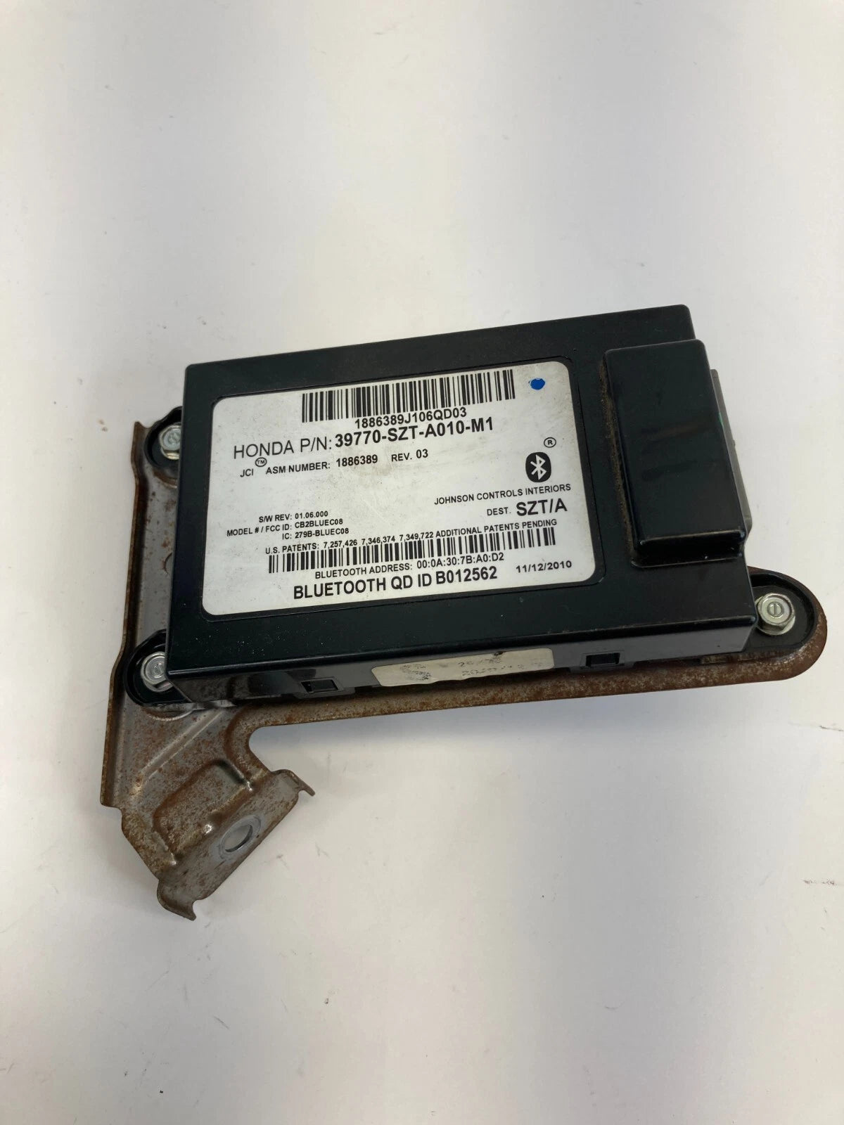 2011-2015 HONDA CR-Z COMMUNICATION BLUETOOTH CONTROL MODULE 39770-SZT-A010-M1