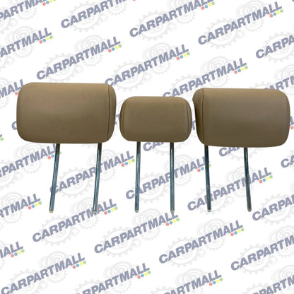 2008-2012 LAND ROVER LR2 REAR CENTER LH RH SIDE HEADREST HEAD SET OF 3 BEIGE OEM