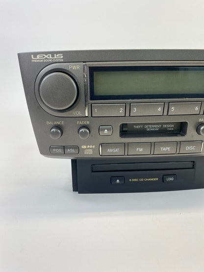 2004-2006 Lexus LS430 Radio AM/FM CD Disc Cassette Tape Player 86120-50B20 OEM