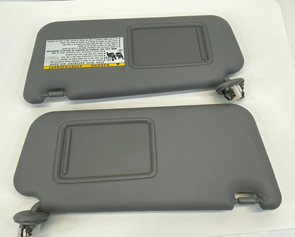 2006-2010 TOYOTA RAV4 GRAY LEFT & RIGHT SUN VISOR PAIR SET W/ VANITY MIRROR OEM