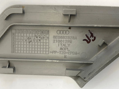 05-11 AUDI A6 QUATTRO FRONT RIGHT SEAT BELT TRACK CAP COVER TRIM 8E0882328A OEM