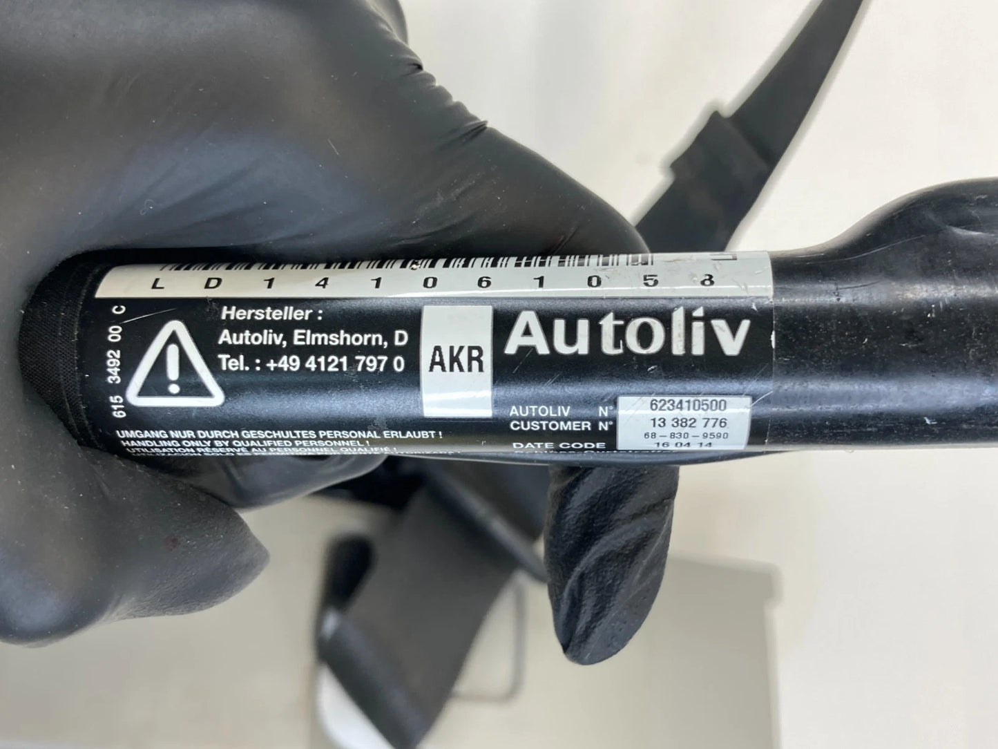 2011-2016 CHEVROLET CRUZE FRONT LEFT SEAT BELT RETRACTOR & TENSIONER 616263700C