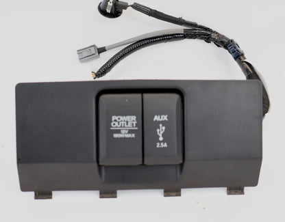 16-18 HONDA PILOT CENTER CONSOLE USB AUXILIARY CONNECTOR & POWER OUTLET PANEL