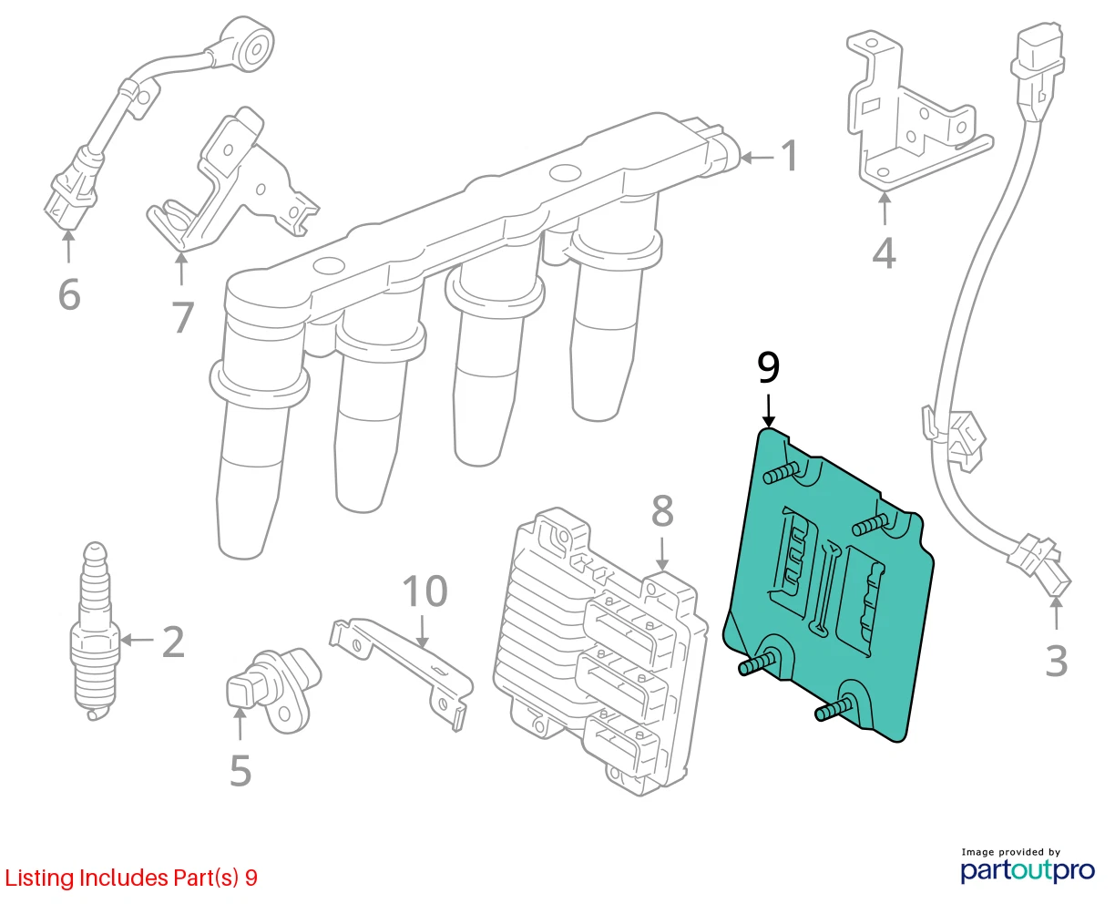 2011-2016 CHEVROLET CRUZE 16 LIMITED ENGINE CONTROL MODULE ECU BRACKET SUPPORT