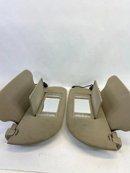 2003 2004 LINCOLN TOWN CAR SUNVISOR ILLUMINATED SET PAIR LEFT & RIGHT BEIGE OEM