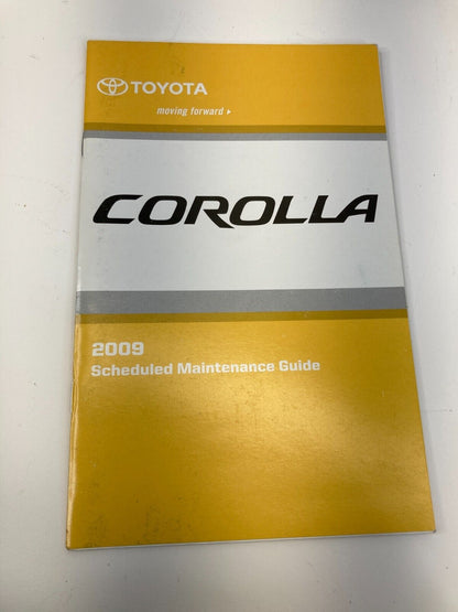 2009 Toyota Corolla Owners Manual & Warranty Information Guide Maintenance Case