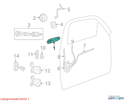 02-07 JEEP LIBERTY FRONT RIGHT PASSENGER SIDE EXTERIOR DOOR HANDLE 55360332AF