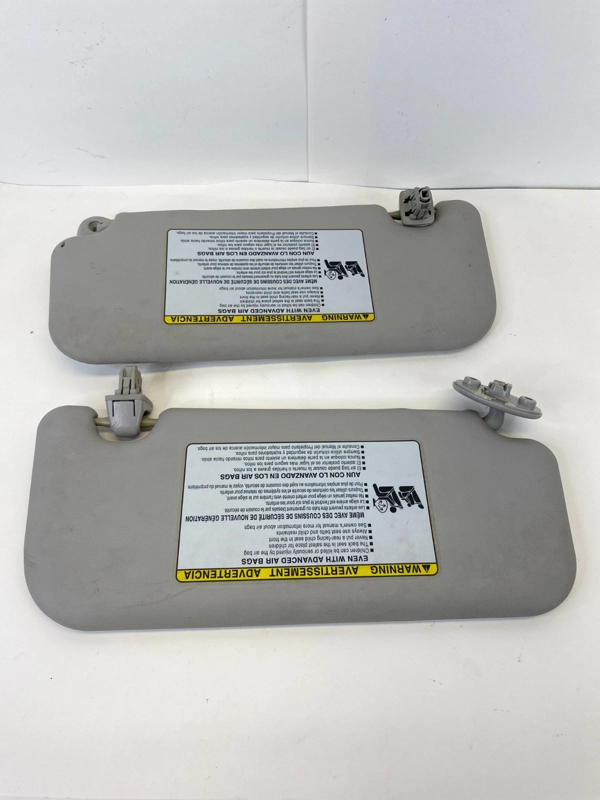 2014-2017 TOYOTA COROLLA LEFT & RIGHT SIDE SUNVISOR SHADE PAIR SET W/ MIRROR OEM