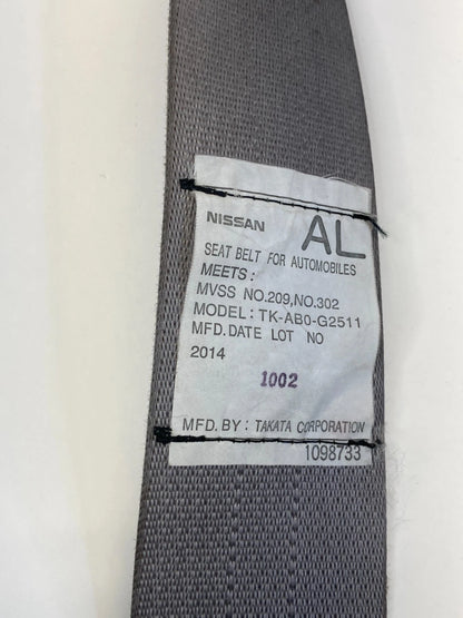 2011-2017 Nissan Quest Rear Left Side Seat Belt Retractor Assembly Gray OEM