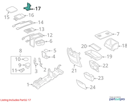 2007-2011 VOLVO S40 2.4I CENTER CONSOLE INTERIOR LINING TRIM 30755350 OEM
