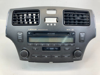 2002 2003 Lexus ES300 Radio AM/FM CD Player Receiver W/ AC Air Vents 86230-33030