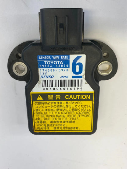2010-2013 TOYOTA YARIS YAW RATE SENSOR STABILITY CONTROL 89183-48030 OEM
