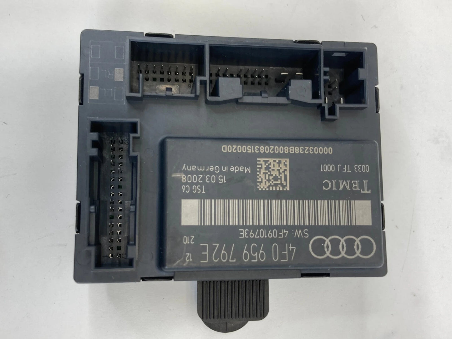 06-08 AUDI A6 FRONT RIGHT PASSENGER SIDE DOOR CONTROL MODULE UNIT 4F0-959-792E