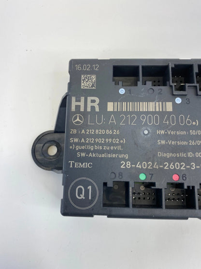 2006-2016 MERCEDES-BENZ E350 DOOR CONTROL MODULE REAR RH UNIT OEM A2129004006