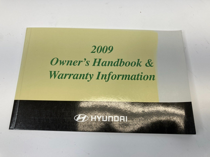 2009 Hyundai Elantra SEDAN Owner's Owners Manual Guide Warranty Information